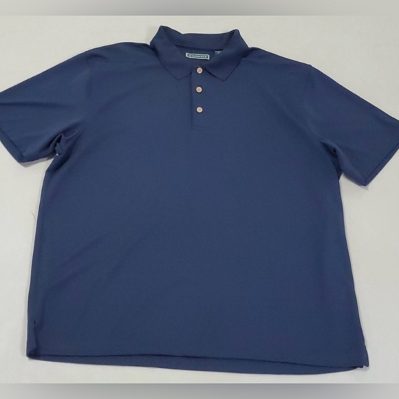 Cubavera Men’s Blue Polo Shirt - Ribbed - XXL - Picture 1 of 3